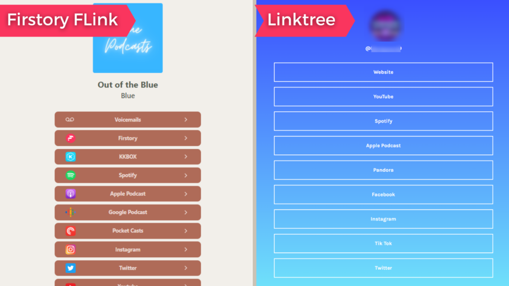 Linktree vs Firstory FLink for podcasts